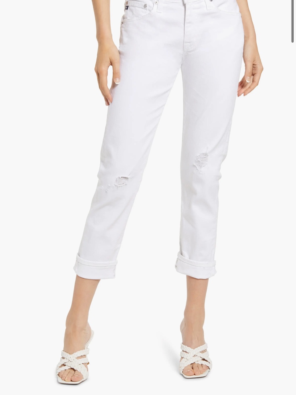 AG The Ex-Boyfriend Crop Slim Jeans NWT